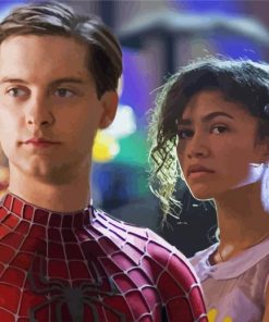 tobey maguire and zendaya paint by numbers