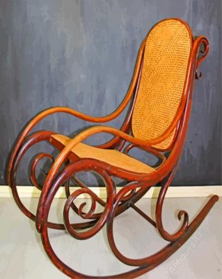Vintage Rocking Chair paint by numbers