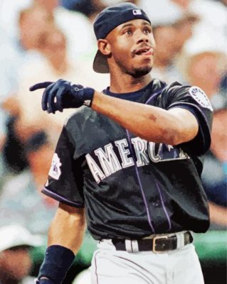 Vintage Ken Griffey Jr paint by numbers