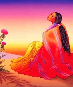 Woman And Flowers R C Gorman paint by numbers