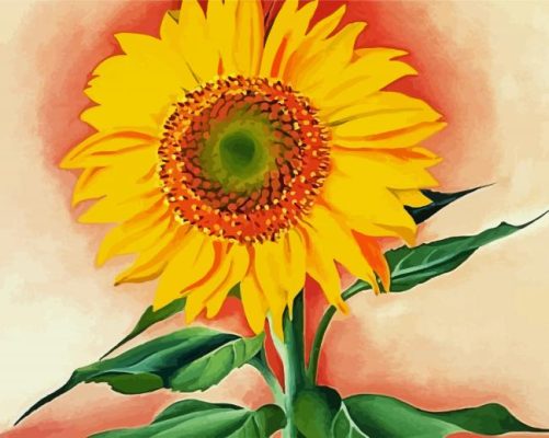 A Sunflower From Maggie Georgio O Keefe paint by numbers