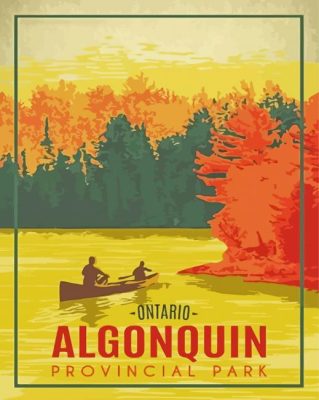 Algonquin provincial park poster paint by number
