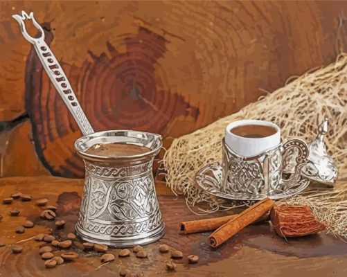 Arab Coffee Set paint by numbers