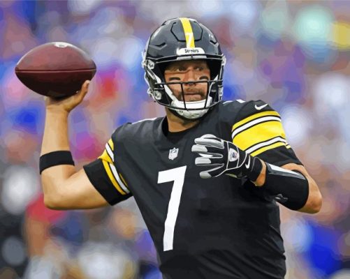 Ben roethlisberger american footballer paint by numbers