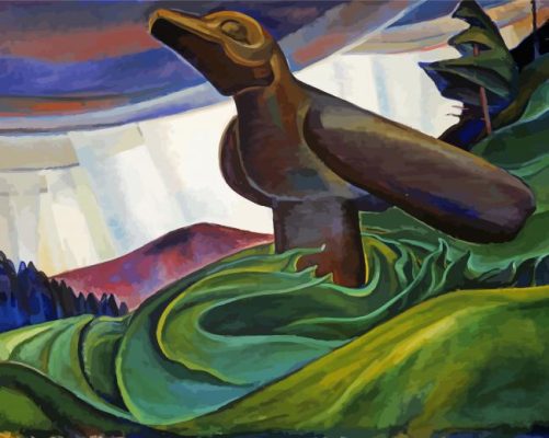 Big Raven by Emily carr paint by numbers