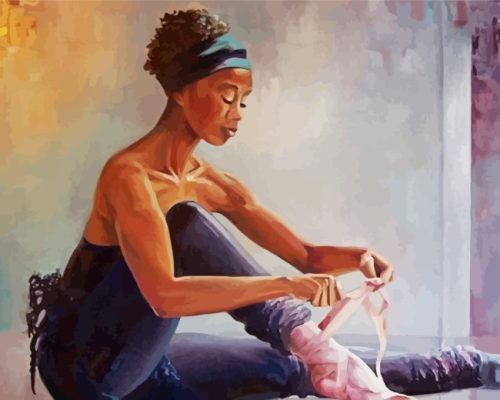 Black Ballerina paint by numbers