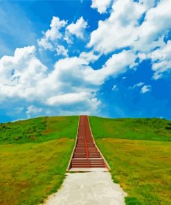 Cahokia Mounds State Historic Site St Louis paint by number