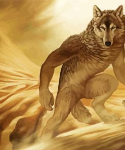 Desert Wolf paint by numbers