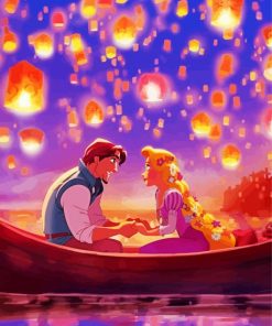 Disney Movie Tangled Lanterns paint by numbers
