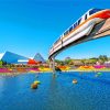 Disneyland Monorail Train paint by numbers