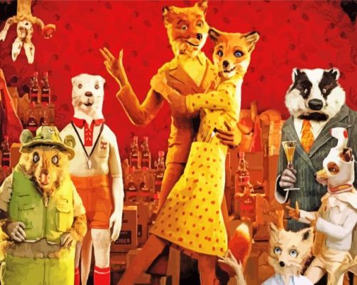 Fantastic mr fox Movie paint by numbers