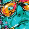 Fear And Loathing Pop Art Piant by numbers