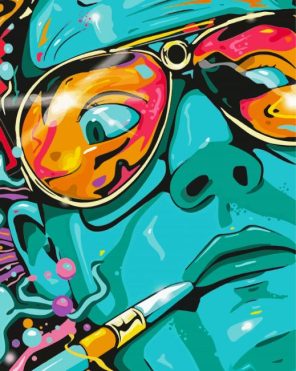 Fear And Loathing Pop Art Piant by numbers