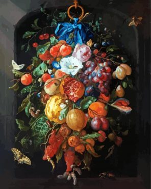 Festoon Of Fruit And Flowers paint by numbers