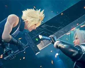 Final Fantasy VII Remake Game paint by numbers