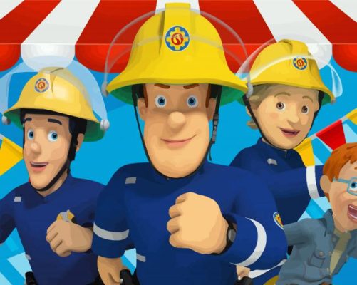 Fireman Sam Paint By Numbers - Numeral Paint Kit