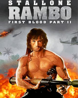 First Blood Movie Poster paint by numbers