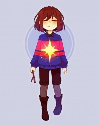 Frisk Undertale paint by numbers