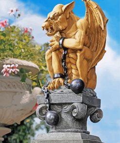 Gargoyle Sculpture Paint by numbers