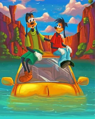 Goofy Animated Movie paint by number
