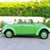Green Vw Beetle Convertible paint by numbers