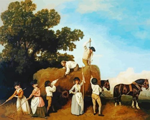Haymakers by George Stubbs paint by numbers
