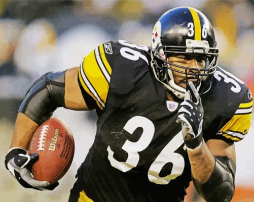 Jerome Bettis american football player paint by number