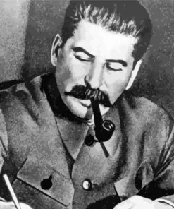 Joseph Stalin Monochrome paint by numbers