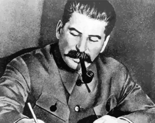 Joseph Stalin Monochrome paint by numbers