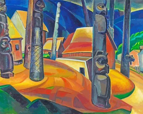 Kispiax Village by Emily carr paint by number