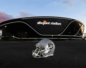 Las Vegas Raiders helmet and stadium paint by numbers