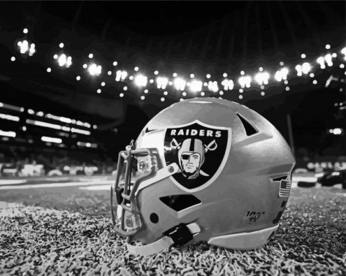 Las Vegas Raiders helmet in the stadium paint by number