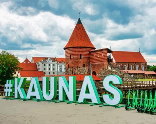 Lithuania Kaunas paint by numbers