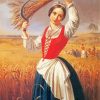 Lithuanian Harvest Woman Paint by numbers