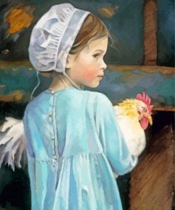 Little Amish Girl paint by numbers