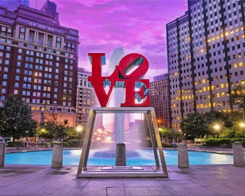 Love Park Philadelphia paint by numbers