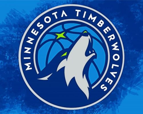 Minnesota Timberwolves Basketball Logo paint by numbers