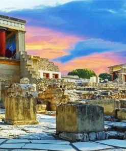 Minoan Palace Of Knossos Heraklion paint by numbers