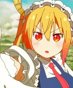 Miss Kobayashis Dragon Maid Character paint by numbers