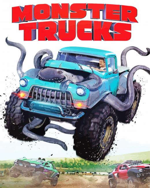 Premium Photo  A monster truck illustration that is from the movie monster  truck series.