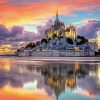 Mont Saint Michel Sunset Paint by numbers