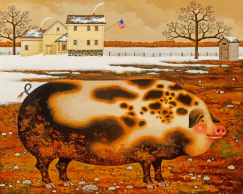 Mr Pig paint by number