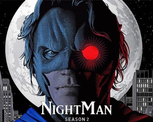Night Man comic book paint by numbers