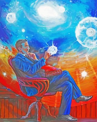 Nikola Tesla Art Paint by numbers