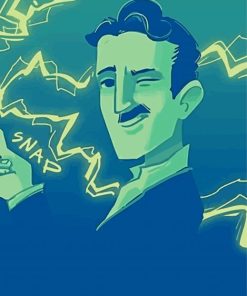 Nikola Tesla Illutration Paint by numbers