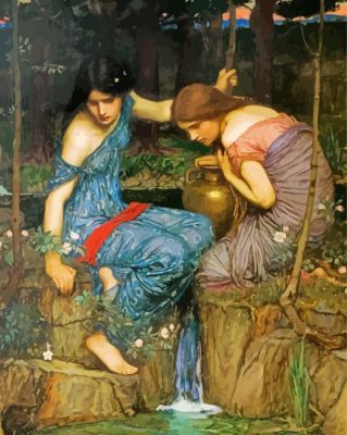 Nymphs Finding Head of Orpheus Paint By Number