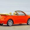 OrangeVw Beetle Convertible paint by numbers