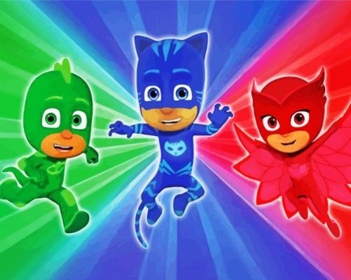 Pj Masks The Heroes Paint By Numbers - Numeral Paint Kit