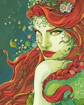 Poison Ivy Illustration paint by numbers 