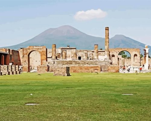 Pompeii Ruins Italy paint by numbers